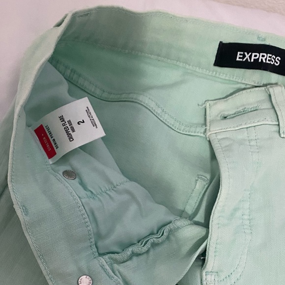 EXPRESS MINT CAPRI BOOTCUT DENIM - Picture 4 of 5